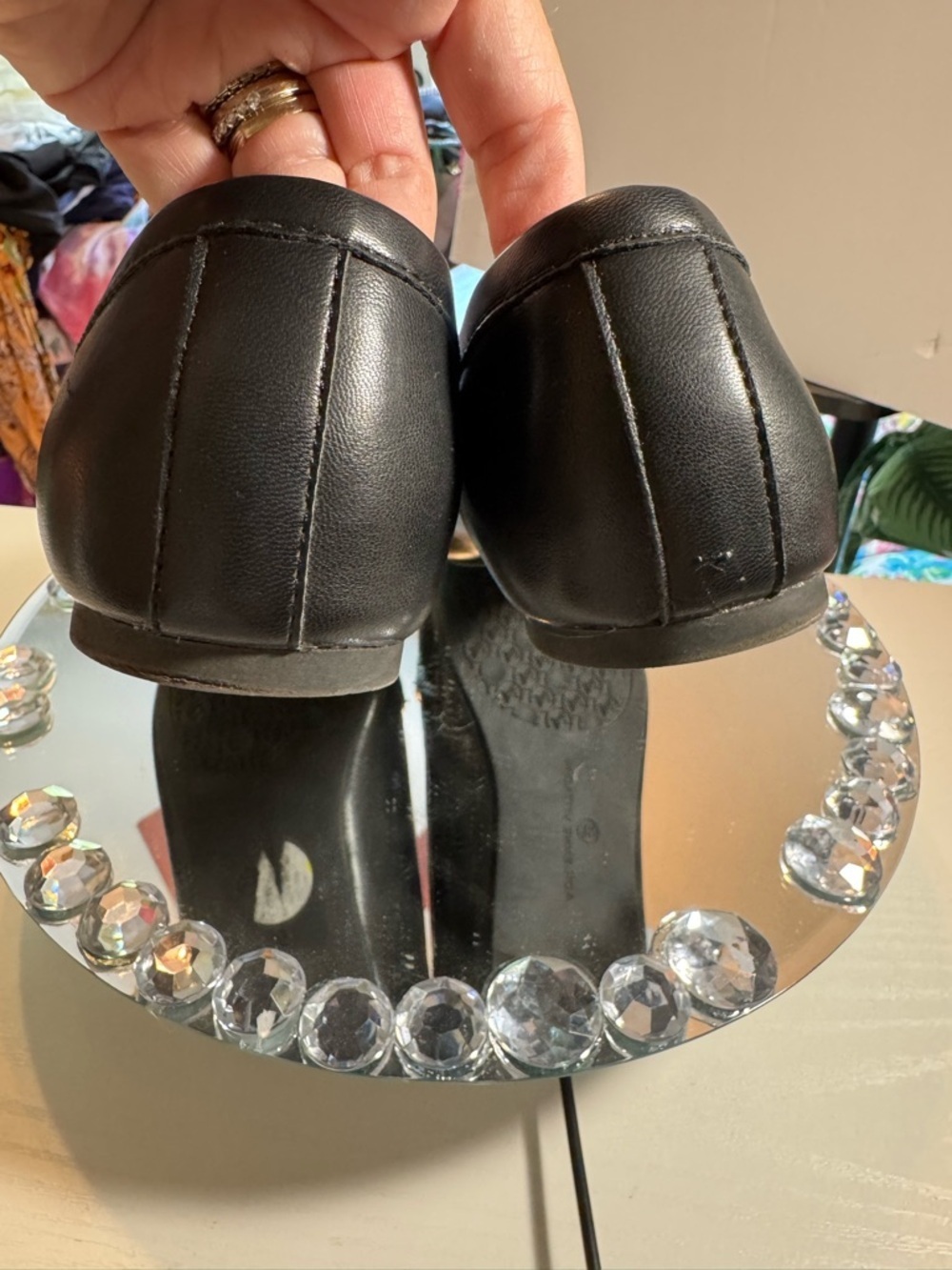 Adrienne Vittadini Women’s Black Loafers with Crystal Trim, NWOT - Picture 9 of 12